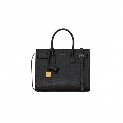 YSL SAC DE JOUR IN CROCODILE-EMBOSSED LEATHER-BABY 421863DZEAW1000 (26*20*13cm)